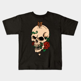 Skull And Rose Kids T-Shirt